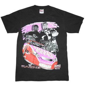 Extremely Rare Vintage Dudley Boyz Buh-Buh D'Von WWF Racing T-Shirt Adult Small